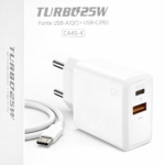 Carregador Completo Com Cabo Tipo-C 25W A'Gold